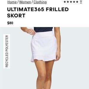 NWT adidas ultimate 365 frilled skort